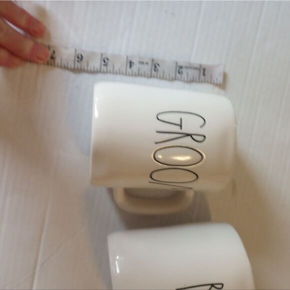 Rae Dunn Bride And Groom Coffee Mugs - Picture 5 of 6